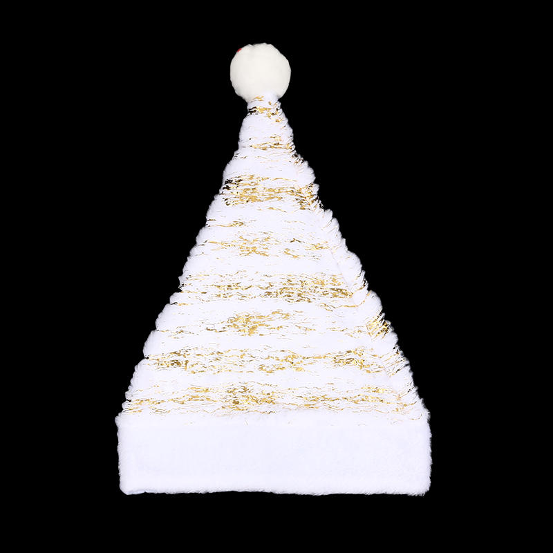 White Christmas Hat Gold Silver Sequins Snowflake Embroidered Santa Hats Caps For Xmas Home Party Decoration Supplies
