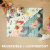 Dinosaur-Themed Baby Plat Mat Double Sided, Foldable, Water-Resistant for Outdoor/Indoor, 177 x 146 x 1.5cm