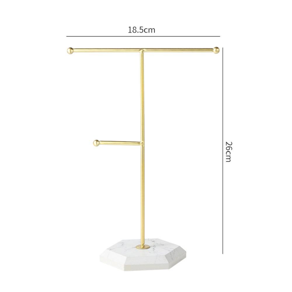 Metal Plated Ring Storage Rack Stable Base Jewelry Hanging Holder Retail Display