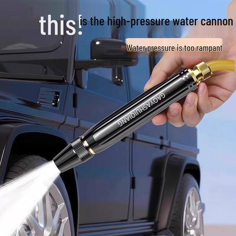 High-Pressure Black King Water Gun Nozzle for Car Wash, Flower & Vegetable Watering