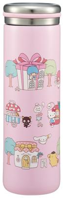 Stainless Steel Mug Vacuum Sanrio Village Bottle, 450ml, Insulated, Double-Layered Wall, All-Stars (STX5-A)