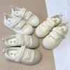 0 Cream Velcro Little White Shoes Women's Spring New Ugly Cute Niche Big Head Shoes