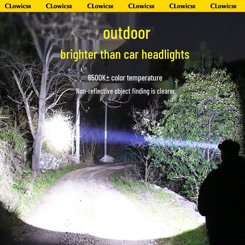 Rechargeable High Power Headlamp: Super Bright White Laser with Long Battery Life and Durability for Outdoor and Mining Use.