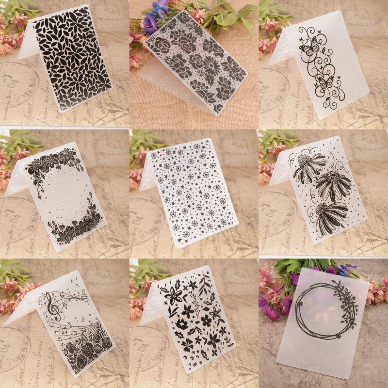 Embossing Folders for Card Making DIY Plastic Embossing Stencil Paper Card Decorating Mold for Scrapbook Photo Album DIY Craft