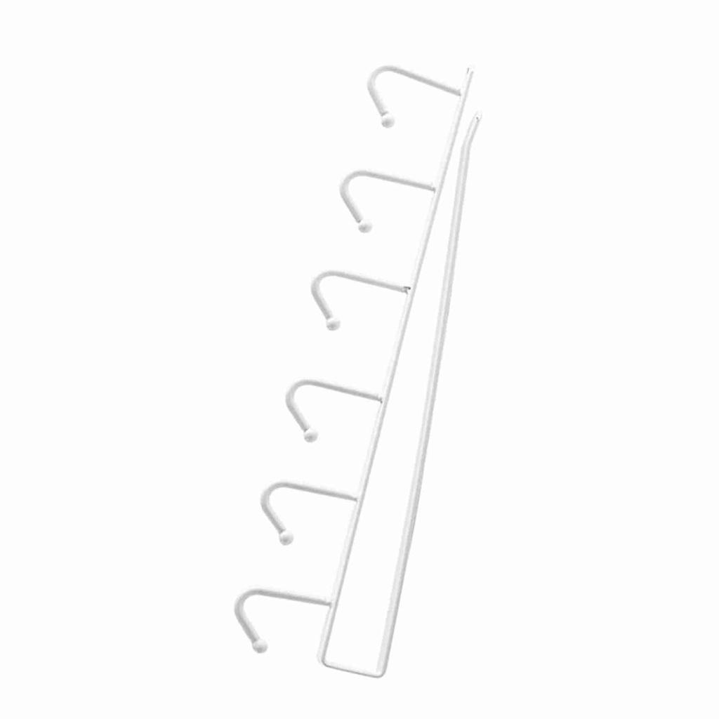 Multifunction Kitchen Storage Rack Cupboard Shelf Hanging Hook Wardrobe Organizer Holder White