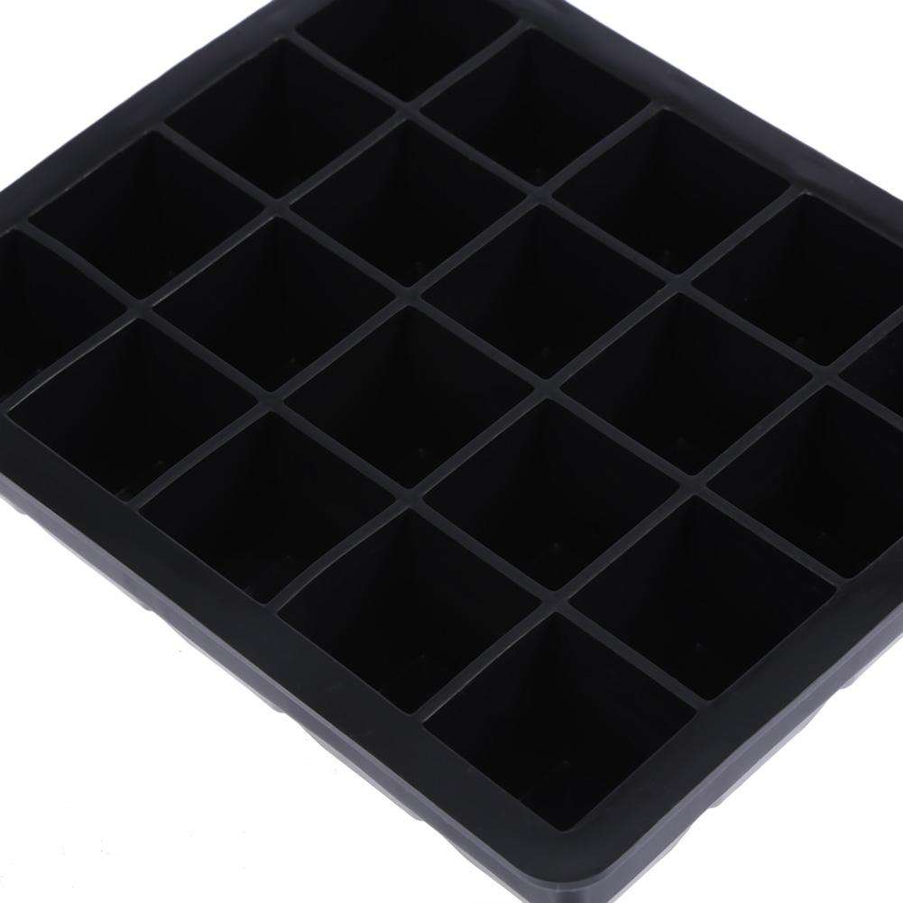 Silikonowa forma do kostek lodu 20 kostek Pojemnik na kostkarkę (czarny)