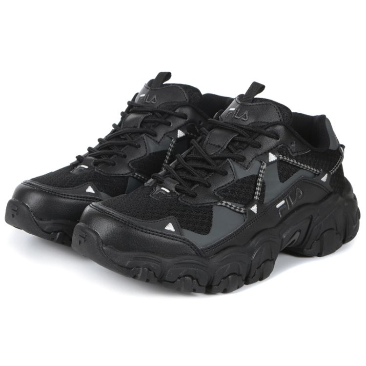 Fila Unisex Fluid Cat Claw Chunky Sneakers Triple Black 1JM01248-001