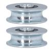 2 Piezas Rueda de Polea Diámetro Exterior 40 mm Diámetro del Agujero Central Acero Aleado Polea Rueda con Rodamiento de Bolas
