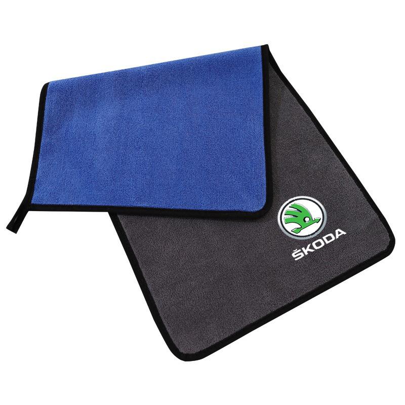Car Wash Cleaning Microfiber Towel Car Drying Cloth For Skoda Kylaq Elroq Octavia Enyaq Kamiq Scala Rapid Superb Karoq Fabia