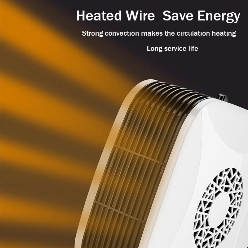 700W Portable Heater Mini Personal Space Warmer Silent Home Office Indoor Heating Camping Any Place Adjustable Thermost
