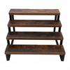 Wooden Display Riser Stand 4 Tiered Perfume and Cologne Organizer Display Shelf for Vanity Cabinet Farmhouse Decor Dark