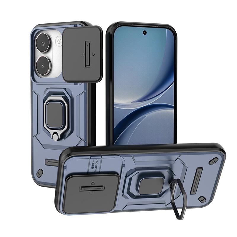 For Poco X8 Pro Case Slide Windows Cover Poco X8 Pro Coque Fundas Battle Ring Holder Push Lens Back Phone Case Poco X8 Pro