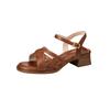 Krazing Pot Cow Skin Thick Med Heels Peep Toe Summer Size 42 Brand Shoes Street Wear Gladiator Elegant Women Sandals