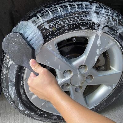 Zararsız Tekerlek Temizleme Lastik Detay Kısa Fırça Fırça Sapı Jant Yıkama Fırçası Araçlar İçin