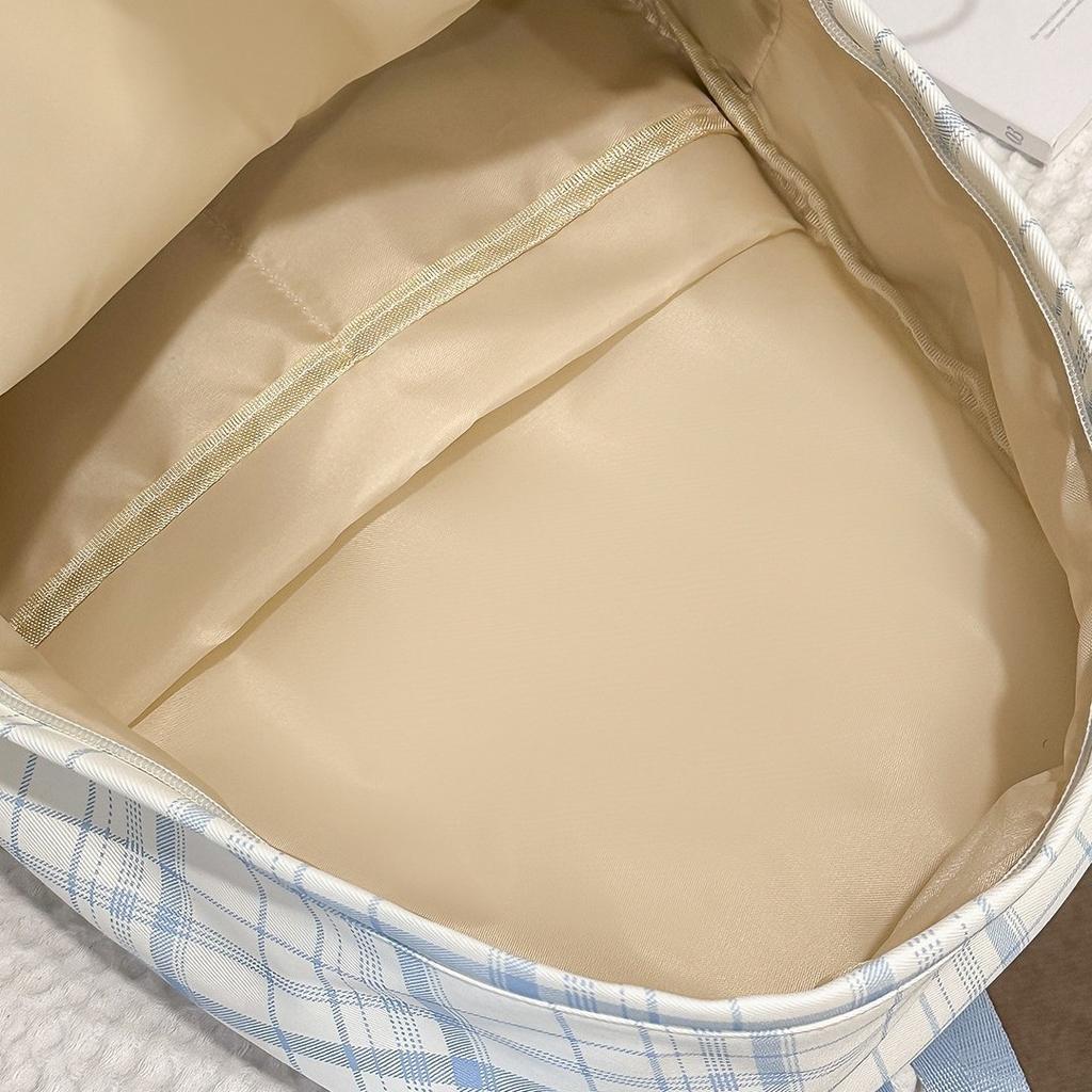 Zaino Estivo Vento Fresco Verde Menta a Quadretti Zaino Dolce Zaino Semplice da Viaggio Versatile Zaino per Scuola e Pendolari