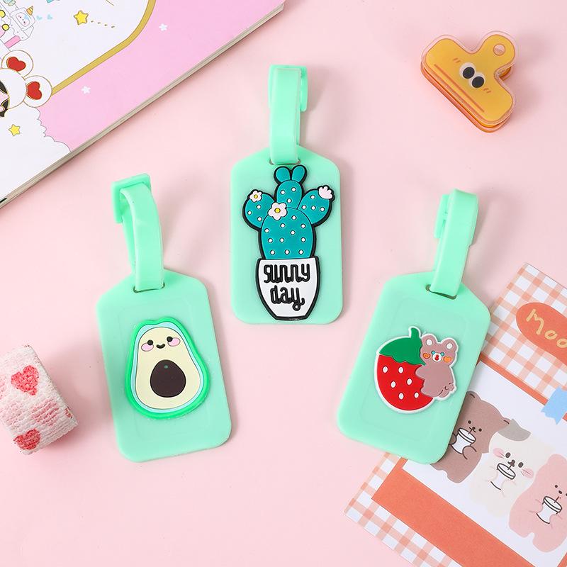 

Милая мультяшная багажная бирка из ПВХ - водонепроницаемая карта посадочного талона для студентов