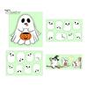 Decorative Glass Film for Home Halloween Glow-in-the-Dark Wall Stickers, Cute Cartoon Pumpkin Ghost Decals, Waterproof PVC Window Clings Removable Art