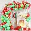 Christmas Atmosphere Decoration Agate Polka Dot Red And Green Metal Latex Balloon Chain Set Arrangement