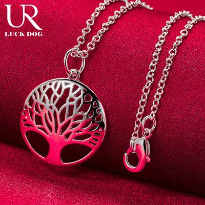 925 Sterling Silver Tree of Life Pendant Necklace Fashionable Wedding Jewelry
