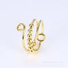 YILUOCD 2024 Rotate Beads Adjustable Anxiety Rings For Women Men Stress Relief Fidget Spinning Ring Copper Jewelry