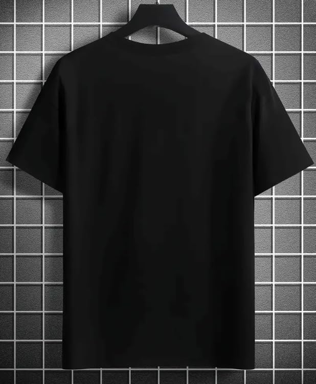 with Kanji casual short sleeves Japanese-style T-shirt print, black, (JP, Alphabet, L, Standard, Black)
