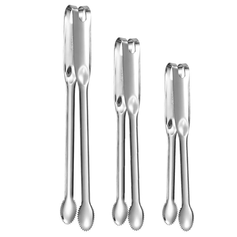 Zhi Shi Small Stainless Steel Food Tongs - 5 Pack