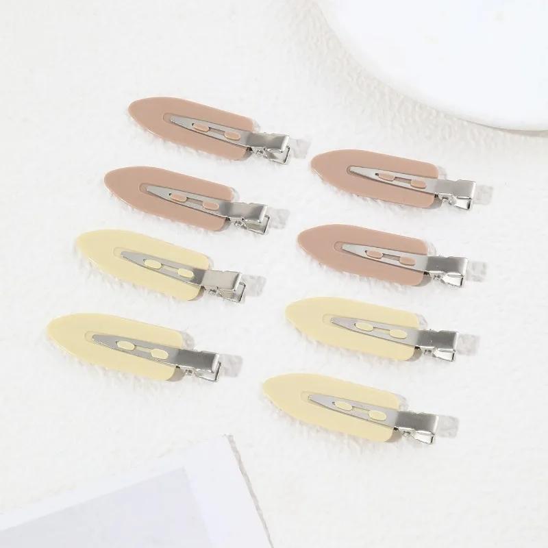 8pcs/set Women Girls No Bend Seamless Hair Clips Side Bangs Barrette Makeup Washing Face Accessories Styling Hairpins