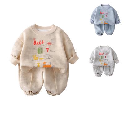 Kids Casual Long-Sleeve Set, Comfortable Daily Wear Outfits