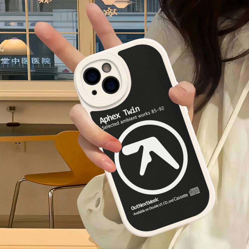 Music Band A-Aphex T-Twin Leather Phone Case For IPhone 16 15 14 13 11 12 Pro Max Mini Plus Back Cover