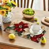 4/6/8pcs Set, New Premium Modern Placemats - Elegant Christmas Theme Linen Series, Suitable for Dining Tables, Coffee Tables, Family Meals, Camping Pi