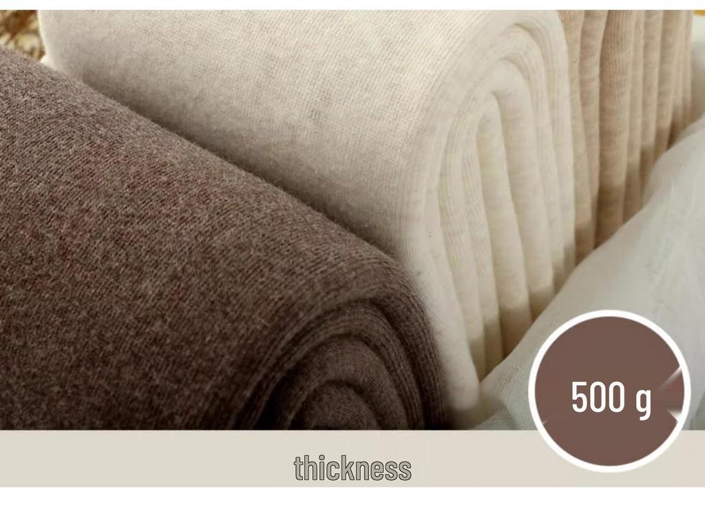 500g Combed Cotton Flannel-Lined Women's Vertical Stripe Leggings, Extra Long Warm Pantyhose for Autumn/Winter – Japanese Style