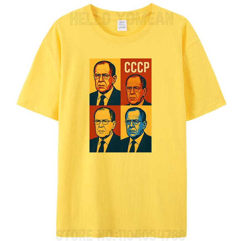 Soviet Union CCCP Retro SSSR Lavrov Women Men's Cotton T-Shirt Tee Shirts Tops