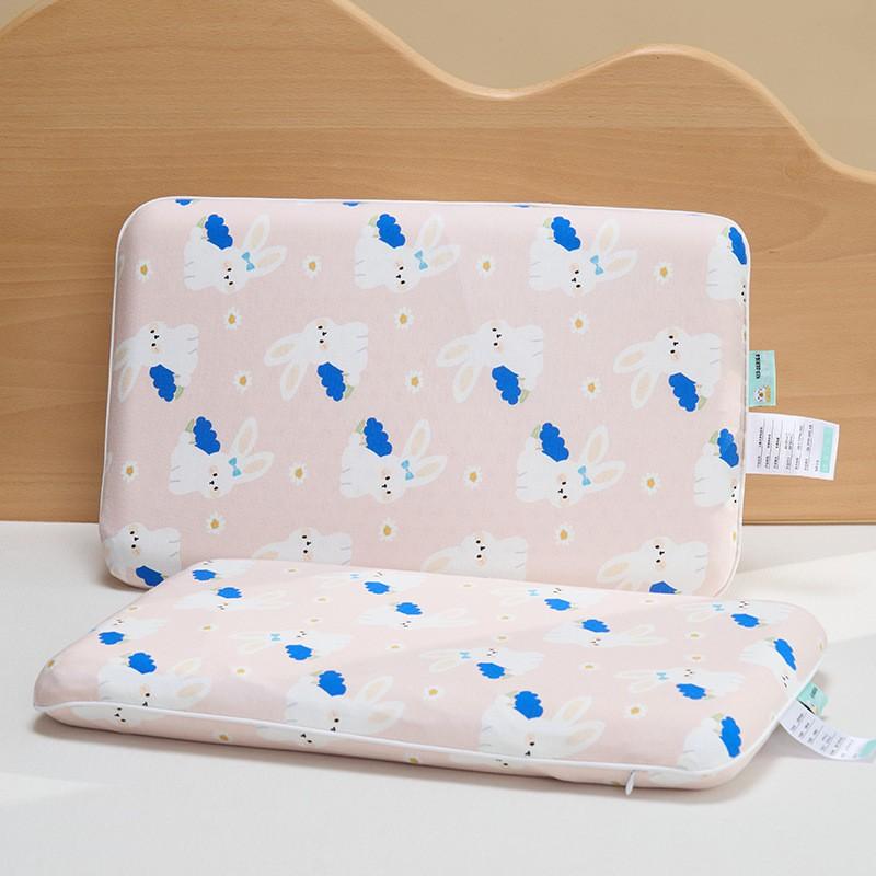 Natural Latex Pillow Kids Infants - A-Class Cotton Cover Hypoallergenic 5-10cm Height All-Season Use