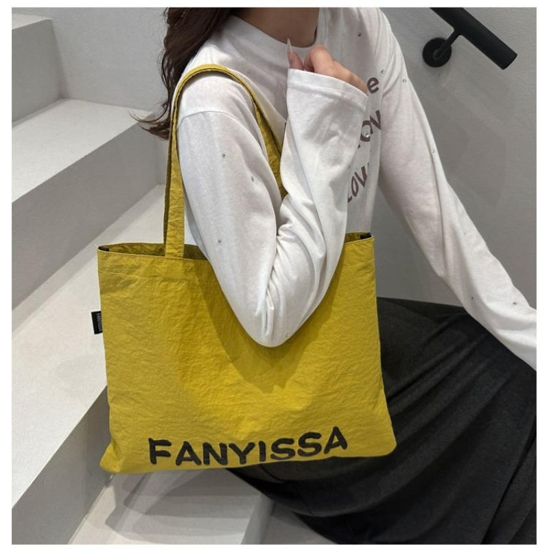 Canvas bag women's large-capacity new summer casual simple shoulder shopping bag class support