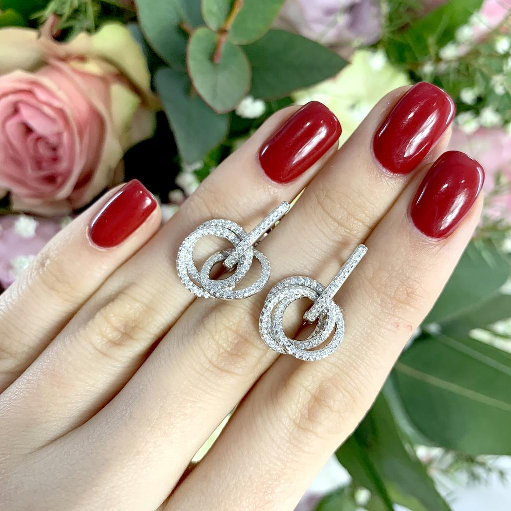 Cercei din argint cu zirconiu cubic (1976272)