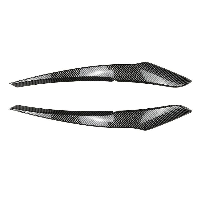 Für 2011-2014 BMW 1er F20 F21 Scheinwerfer-Augenbrauenleiste, Dekorative Aufkleber mit Carbonfaser-Textur, Zubehör zur Außenmodifikation am Auto