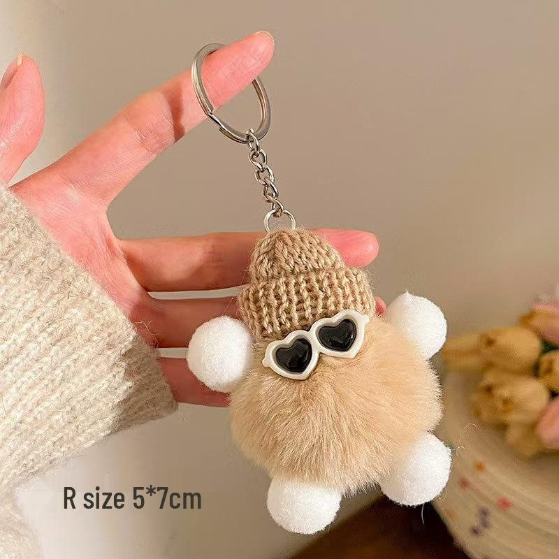 Cute Fur Ball Plush Keychain: Small Doll Pendant for Car, Backpack & More