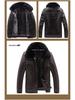 Men's Warm Leather Jacket for Middle-aged & Elderly 