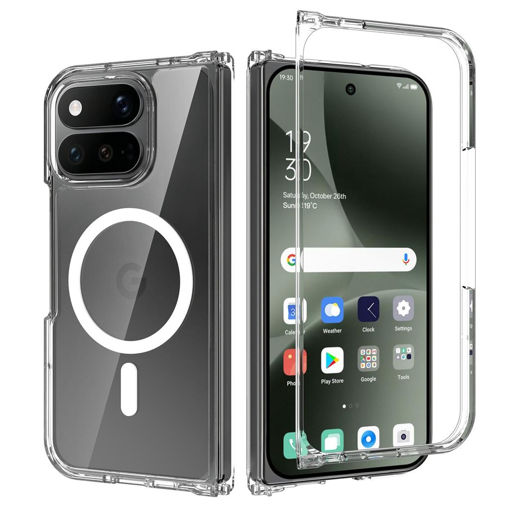For Pixel 11 Pro Fold Clear Phone Case, Compatible with MagSafe Drop Protection Cover for Google Pixel 11 Pro Fold