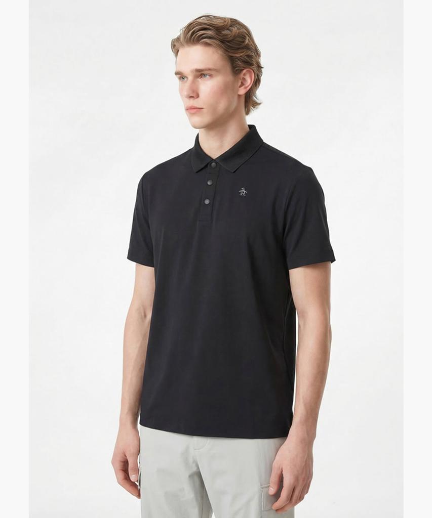 Penggwinbaimeonsingweeo Men'S Woven Collared T-Shirt Black Mr121Pts32