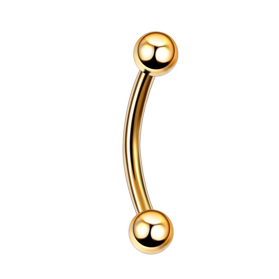 1 τεμ. G23 Δαχτυλίδι Φρυδιών από Τιτάνιο Piercing Εξωτερικό Σπείρωμα Καμπύλο Barbell Banana Piercing Φρυδιών Χόνδρος Αυτιού Tragus Κοσμήματα Σώματος
