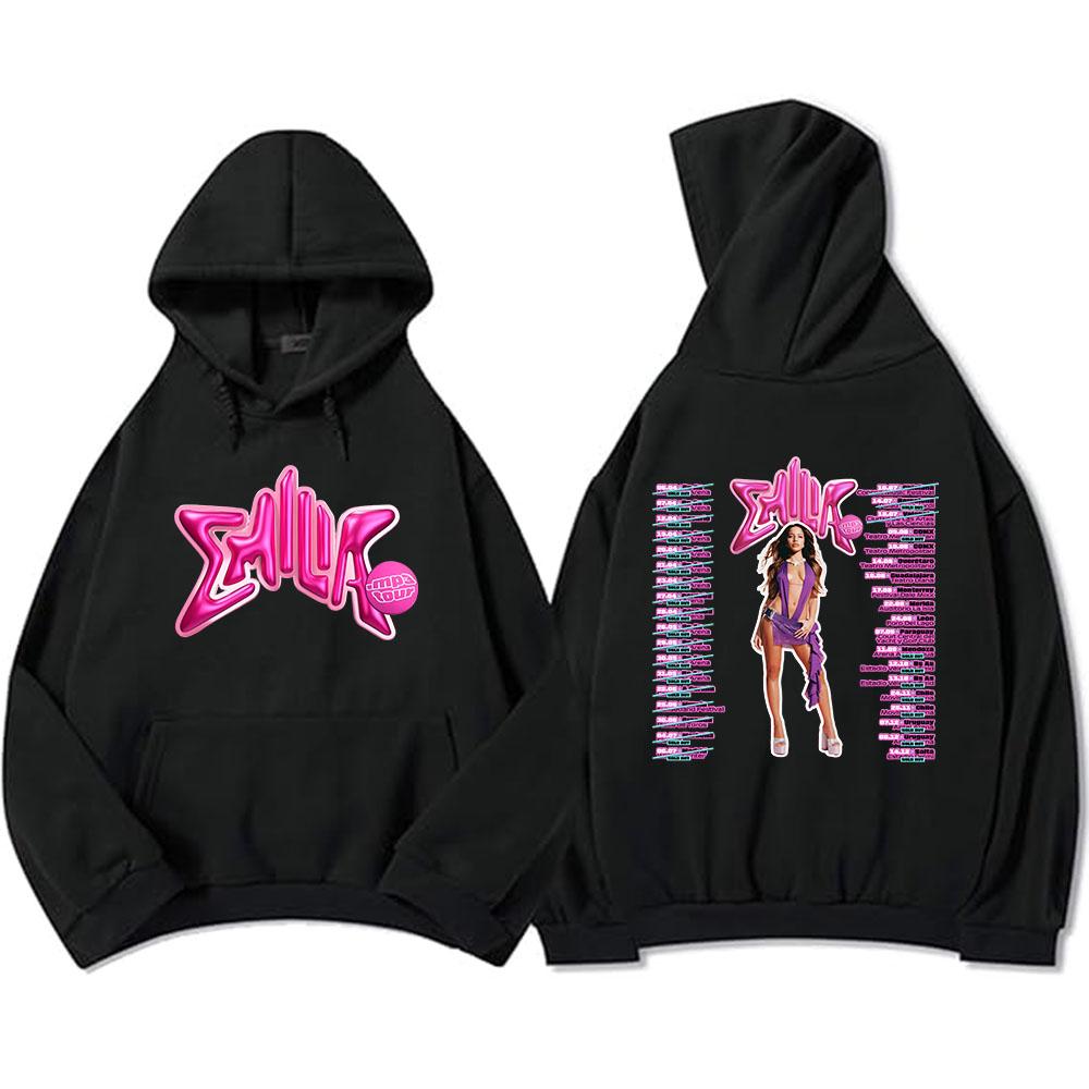 

Эмилия Мернес MP3 Толстовки Зимние Толстовки с Длинным Рукавом и Капюшоном Мужская Одежда Флисовый Карман Графические Толстовки Принт Худи XL