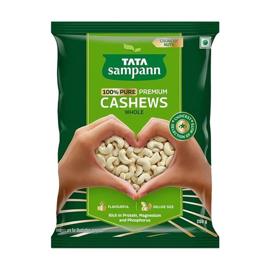 TATA Sampann Pure Cashews Whole| 200g & Tata Sampann Pure Raisins Seedless | 500g Value Pack