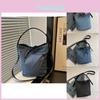Sac seau élégant pour femme, disponible en noir, bleu clair et bleu foncé, idéal pour un usage quotidien.