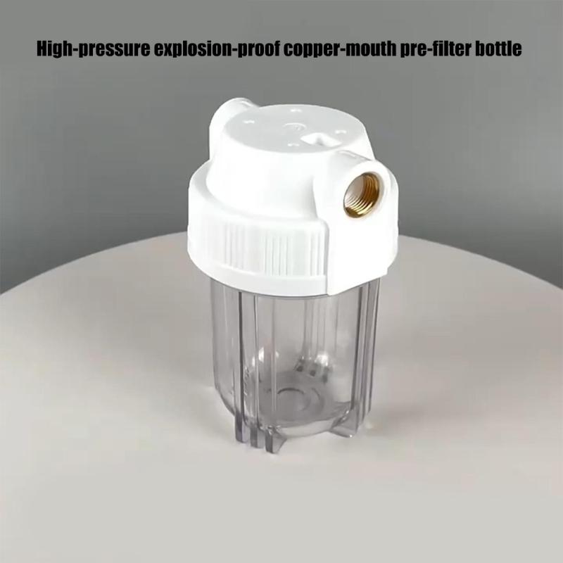 Bouteille Filtre Machine à Boire Robinet Eau Préfiltre Épaisse 5 pouces Transparente Bouteille Filtre Accessoires Purificateurs d'Eau