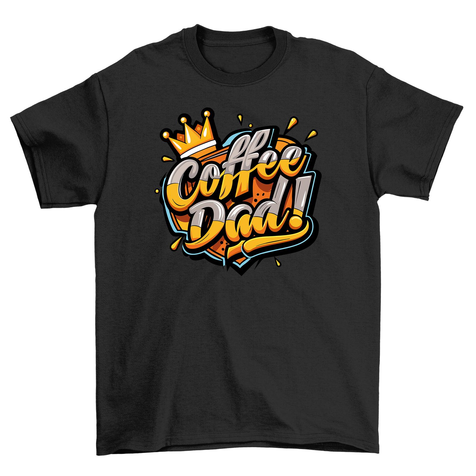 

Coffee Dad King T-Shirt Mens Womens Tees Top - Rise and Grind Royally! 100% cotton, Funny tee, Unisex XL