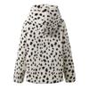 New autumn and winter fashion leopard print imitation fur coat loose hooded lamb wool imitation fur coat