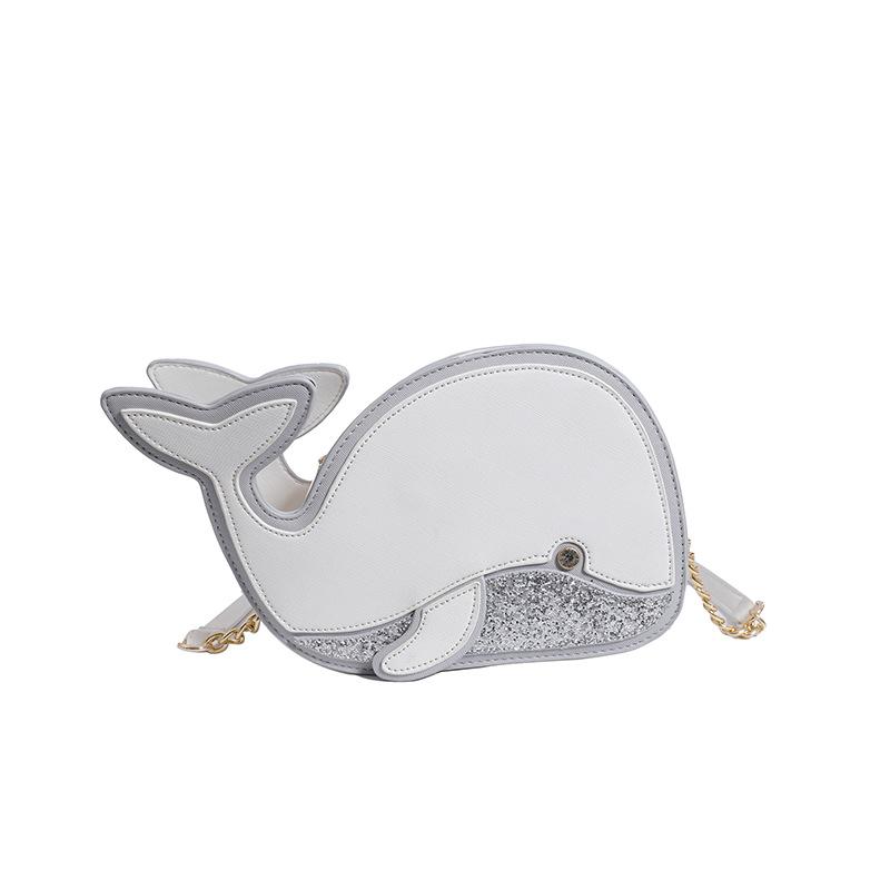 Cute girl Internet celebrity small bag 2025 new Japanese cartoon dolphin shoulder bag personalized messenger small round bag