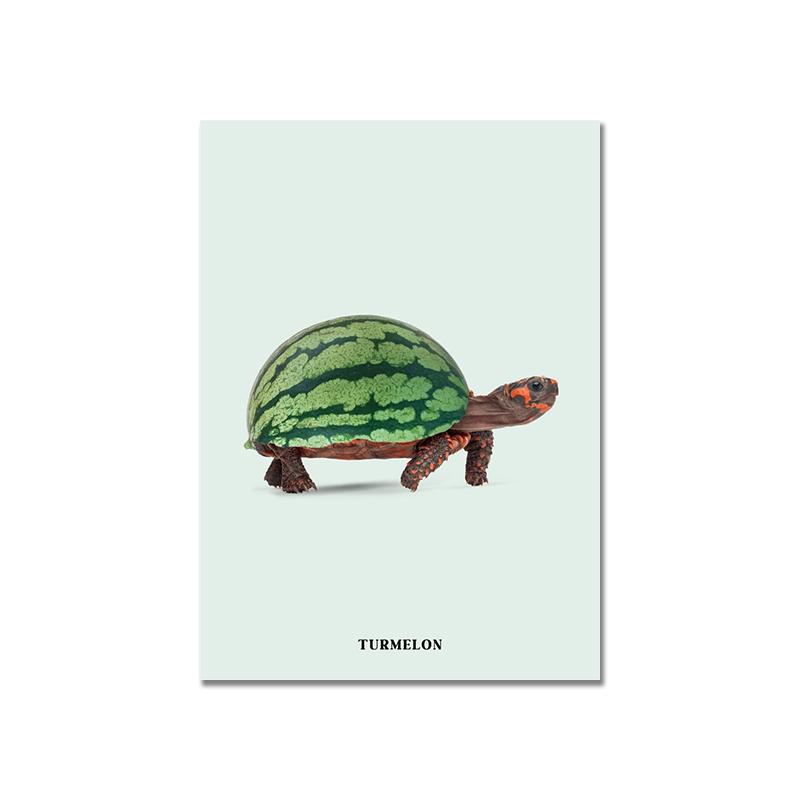 Fun Fruit Animal Posters and Prints Kitchen Canvas Garlic Goose Nordic Art Print Broccoli Sheep Murals Living Room Decoration