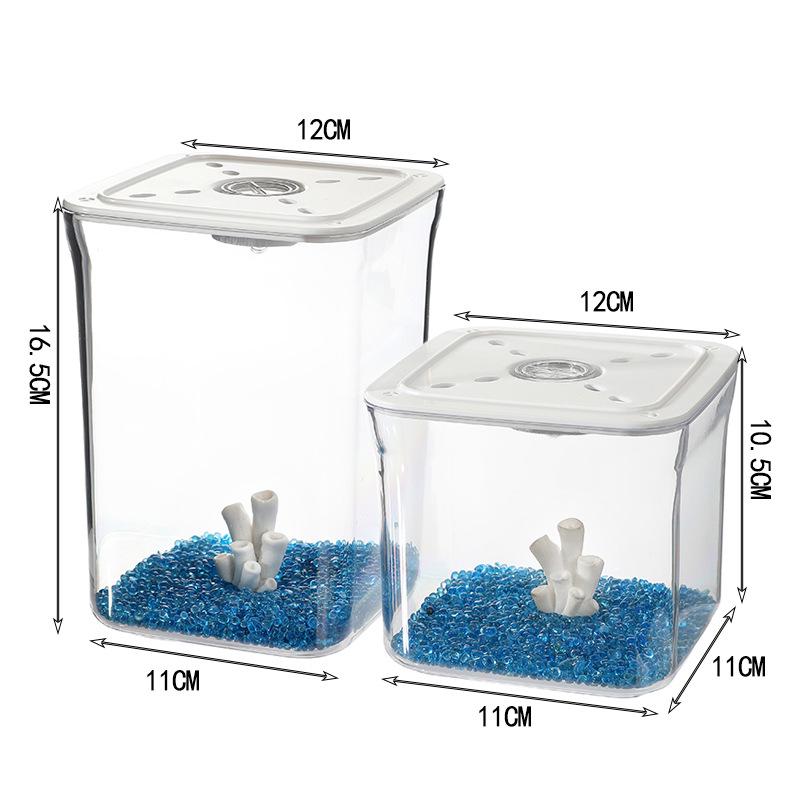 Creative Ultra White Square Betta Fish Tank for Home Decor